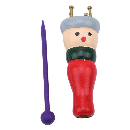 wooden knitting doll